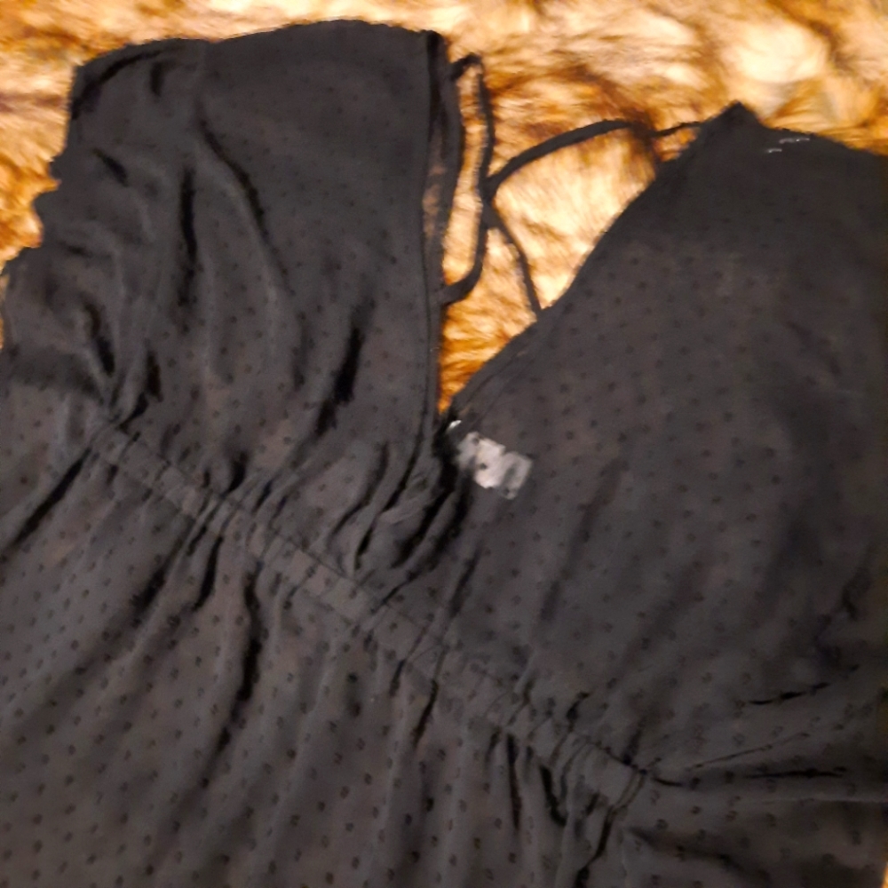 Time and Tru / Black 1x Top / Bathing suit Baby doll/ Shear - Picture 3 of 9